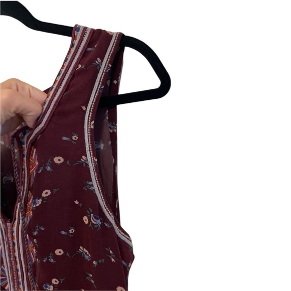 Ulla Johnson Silk Leena Floral Embroidered Burgundy Midi Dress 4 - Picture 14 of 15